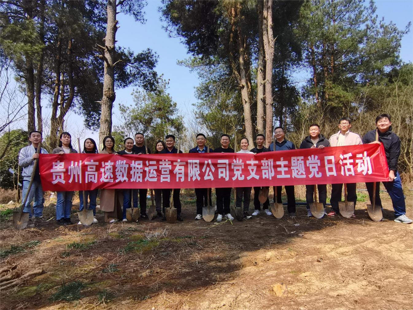 数据公司党支部到乌当区枫叶谷开展义务植树活动